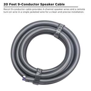 Car Speakers: Recoil SW9C16-80 9-Conductor 16AWG OFC Audio Cable – 80ft Roll
