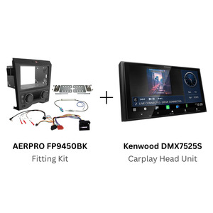 Car: Holden Commodore VE Series 1 Complete Head Unit Upgrade Kit – Kenwood DMX7525S CarPlay Stereo + Aerpro Fitting Kit (Dual Zone)