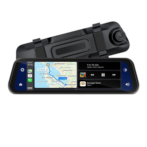 Car: 10" 4K Mirror Dash Cam – Tri-Camera CarPlay & ADAS