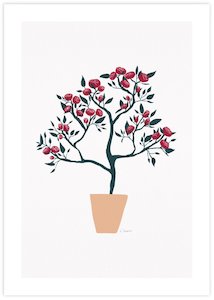 Minimalist Art: Potted Roses
