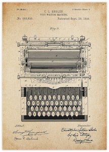Patent Art: Typewriter Machine Patent
