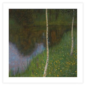 Gustav Klimt: Lakeshore with Birches