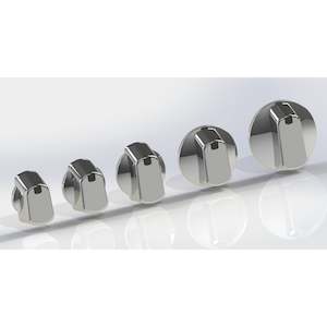 Cooking: Universal Knob 40mm Chrome 4PKT Includes decal set