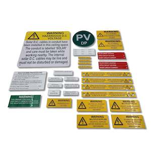 Bos Components: Solar Disconnection Point Label Kit