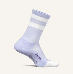 FEETURES ELITE LIGHT CUSHION MINI-CREW - LILAC/HIGH TOP STRIPE