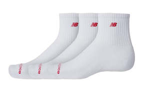 NEW BALANCE PATCH LOGO ANKLE SOCKS 3 PACK