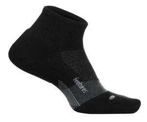 Shoe Accessories: FEETURES MERINO ULTRA LIGHT CUSHION QUARTER BLACK
