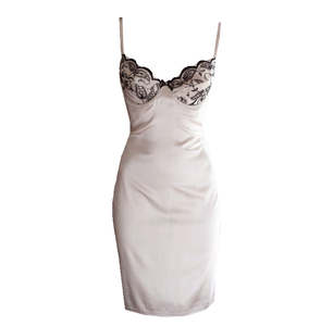 Bridal Lingerie: Latte Embroidered Lace Slip