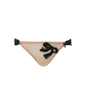 Knickerworld: Knickerworld | Nude Mesh With Black Bow