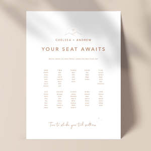 Wilderness Seating Plan Sign