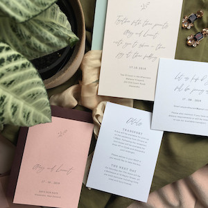 Amelia Invitation + Details Card Package