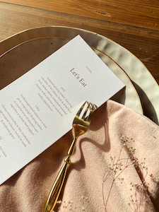 Rosalie: Rosalie Menu with Personalised Guest Name