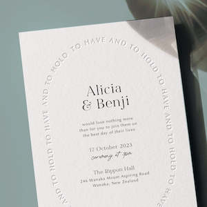 Wedding Stationery Packages: Alicia Invitation + Details Card Package