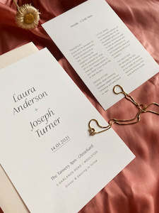 Wedding Stationery Packages: Laura Invitation + Details Card Package