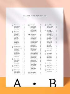 Alice: Alice Seating Plan Sign