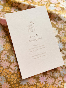 Little Ones: Fawn Birthday Invitations