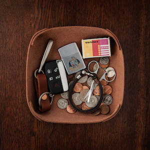 Leather Goods: Leather Dump Tray - Tan