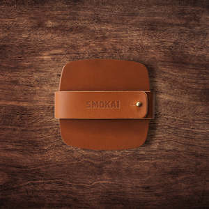 Leather Goods: Leather Coaster Set - Tan