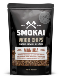 Smoking Wood: Premium Manuka Wood Chips 6L (366 cu in)