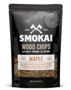 Smoking Wood: Premium Maple Wood Chips 6L (366 cu in)