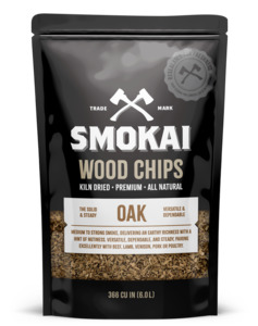 Smoking Wood: Premium Oak Wood Chips 6L (366 cu in)