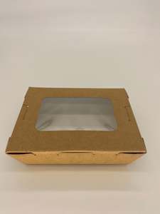 Kraft Paper Tray: Kraft Bento Box with window NO.1