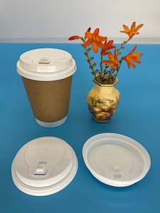 Coffee Cup: Lid for coffee cup - 12oz & 16oz wh