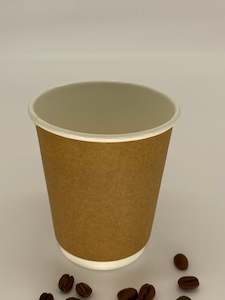 Coffee Cup: KRAFT DOUBLE WALL PAPER CUP-8OZ