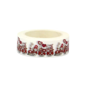 Washi Tape – ‘The Love Train’ Gnomes (10m roll)