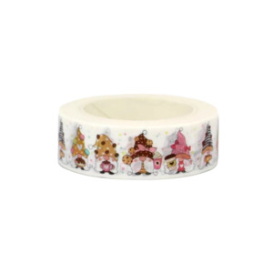 Washi Tape – ‘Coffee Date’ Gnomes (10m roll)