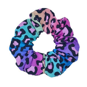 The Hair Edit: Large Scrunchie – ‘Rainbow Leopard’