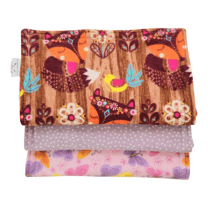 Flannelette Burp Cloth (set of 3) – ‘Whimsy’