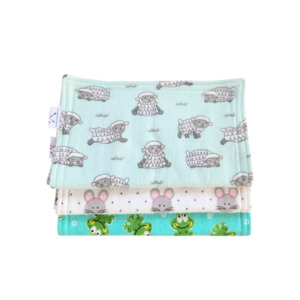 Hello Little One: Flannelette Burp Cloth (set of 3) – ‘Counting Sheep’