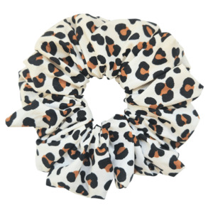 The Hair Edit: XL Scrunchie – ‘Vanilla Leopard’