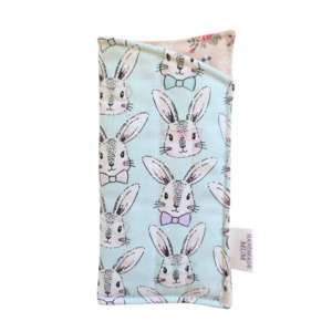 Pause & Unwind: Quilted Fabric Glasses Case – ‘Bunny Love’
