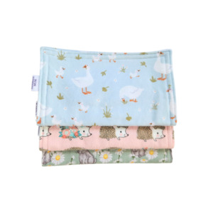 Hello Little One: Flannelette Burp Cloth (set of 3) – ‘Goosey Gander’