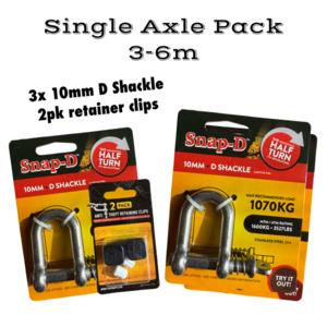 Snap D D Shackles: 3D Single Axle Pack