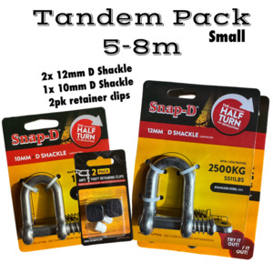 Snap D D Shackles: Tandem Boat Pack Small
