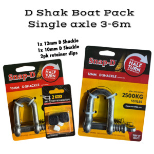 Snap D D Shackles: D Shackle Boat Pack