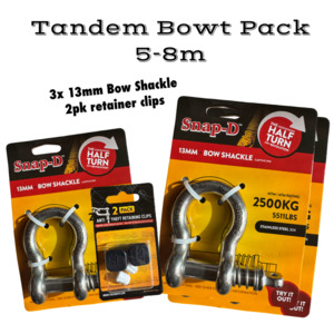 Snap D Bow Shackles: Tandem Bowt Pack