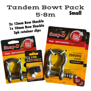 Snap D Bow Shackles: Tandem Bowt Pack Small
