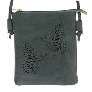 Shoulder Bags: Butterfly Cutout Bag NAVY