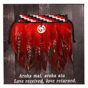 Small Canvas Pictures: Mini Korowai on Canvas -  Aroha mai, Aroha atu