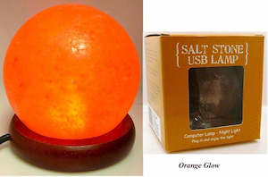 Salt Lamps Accessories: Orange Salt Ball night light