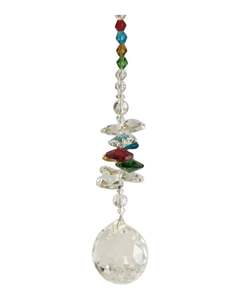 Windchimes Mobiles Hanging Ornaments: Ball 30 Crystal Cluster Multi