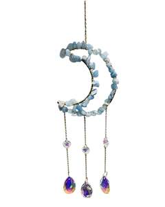 Windchimes Mobiles Hanging Ornaments: Crystal Moon
