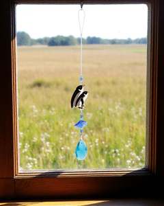 Windchimes Mobiles Hanging Ornaments: Eternity Suncatcher Penguin