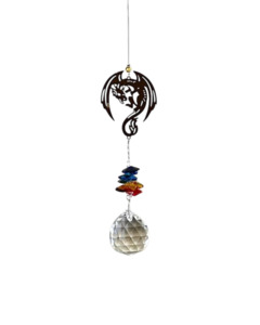 Windchimes Mobiles Hanging Ornaments: Crystal Suncatcher Dragon
