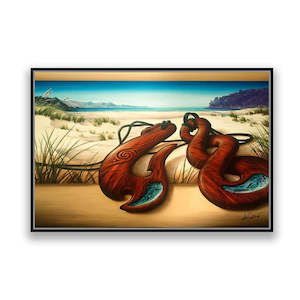 Small Canvas Pictures: Framed Canvas Print Echoes of the Land