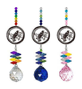Windchimes Mobiles Hanging Ornaments: NZ Native Tui Crystals